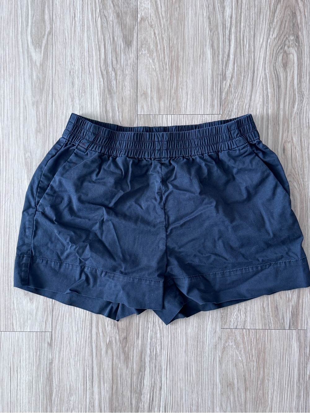 Everlane Black Elastic Waist Cotton Shorts Size 4